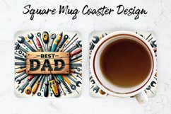 Best Dad Mug coaster | Coaster | Sublimation Design Product Image 1