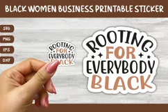 Printable Black Business Women Sticker | Everybody Black Product Image 1