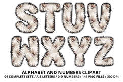 Teddy Bear Alphabet PNG - Letters &amp; Numbers Clipart 300 DPI Product Image 4