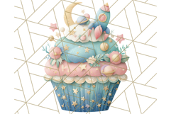 Paper Cupcake Clipart Layered Paper Scrapbook Collage Png Product Image 4