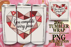 Bright reflections 20oz tumbler wrap, Heart Quote Product Image 1