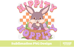 Easter Bunny Sublimation DTF Chick Farm Hip Hop Spring Joy Product Image 1
