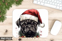 Christmas Dog Sublimation Mouse Pad PNG Design Product Image 1