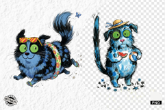 Whimsical Summer Dog Png Clipart Product Image 1