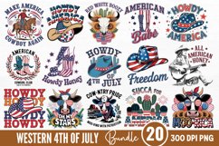 Western 4th Of July Sublimation Bundle PNG Product Image 1