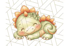 Cute Cartoon Dinosaur Clipart PNG, Prehistoric Animals PNG Product Image 4