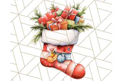 Vintage Christmas Clipart PNG, Cute Animals Holiday Elements Product Image 4