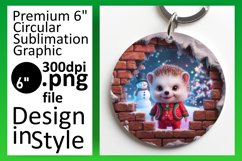 Lovely Round Design for Keychains , Xmas Product Image 1