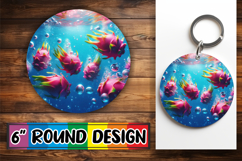 Cheerful Circle Coasters Design, 3D Fruits Product Image 1