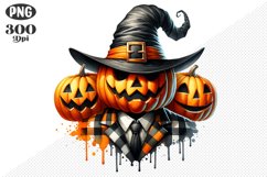Halloween Pumpkins Sublimation - Clipart PNG Design Product Image 1