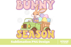 Easter Bunny Sublimation PNG Chick Farm Hip Hop Spring Joy Product Image 1