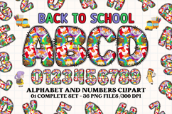 Back to School Alphabet png, letters doodle, school clipart Product Image 1
