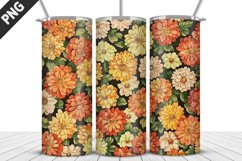 3D Prettiest Flowers Tumbler Wrap | Sublimation Design Product Image 1