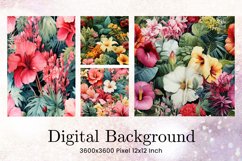 Flower Pattern Background Wallpaper Digital Paper_20 Product Image 1