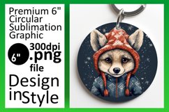 Snowy Wilderness Critters Ornament Sublimation PNG Product Image 1