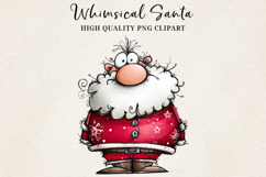 Whimsical Santa Clipart | Cute Christmas Santa PNG Product Image 13