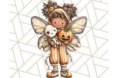 Halloween Fairy Clipart PNG, Spooky Cute Character Art Product Image 4