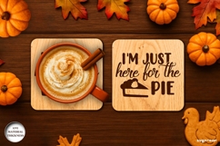 Thanksgiving Coaster Laser Cut | Drink Coaster | SVG Product Image 1