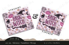 3D Inflated Basic Witch 20 oz Skinny Tumbler Sublimation Product Image 2