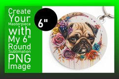 Stylish Dog Breed Sublimation Circle Keychain Product Image 1