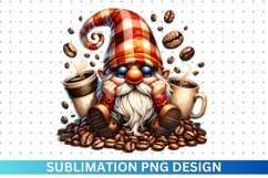 Coffee Gnome Sublimation - Clipart PNG Product Image 1