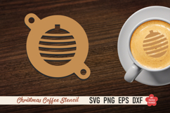 Christmas Coffee Stencil Svg, Laser cut, Paper cut Product Image 1