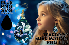 Sweet Teardrop Earrings Gift Ideas, Flower Pattern Product Image 1