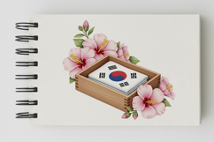 Folded Taegeukgi Box Mugunghwa Respectful Display PNG Korean Product Image 5