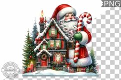 Christmas Santa Sublimation - Clipart PNG Design Product Image 1