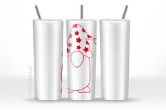 20oz and 30oz TAPERED Skinny Tumbler Sublimation, RED GNOMES Product Image 9