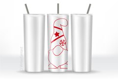 20oz and 30oz TAPERED Skinny Tumbler Sublimation, RED GNOMES Product Image 15