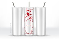 20oz and 30oz TAPERED Skinny Tumbler Sublimation, RED GNOMES Product Image 4
