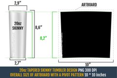 Metal 20oz and 30oz TAPERED Skinny Tumbler Sublimation Product Image 4