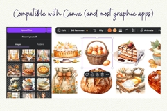 Cozy Fall Baking Watercolor Clipart Bundle Product Image 8