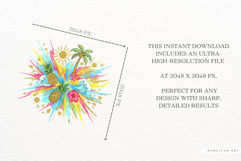 Summer Beach Ink Splashes Clipart Product Image 6