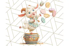 Tiny Carnival Friends Clipart PNG, Animal Fair Festival Product Image 4