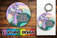 Enchanted Circle Keychain PNG, Cross Product Image 1