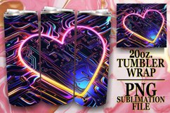 Romantic Heart Tumbler Sublimation Product Image 1