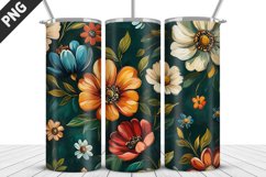 Flowers Tumbler Wrap | Sublimation Design | Tumbler PNG Product Image 1