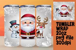Holiday Cartoon Sublimation Wrap for Tumblers 20oz Product Image 1