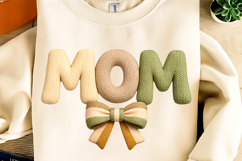 Mother's Day PNG, Crochet MAMA PNG, Faux Yarn Mama Bow PNG Product Image 11
