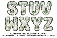 Teddy Bear Alphabet PNG - Letters &amp; Numbers Clipart 300 DPI Product Image 4