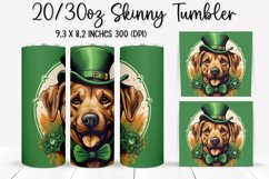 St. Patrick&#039;s Day DOG - Tumbler Sublimation Design Product Image 1
