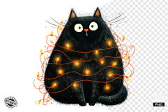 Halloween Black Cat Clipart Product Image 1