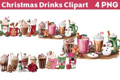 Christmas Drinks Clipart Sublimation PNG Product Image 1