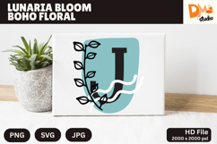 Lunaria Bloom Boho Floral Monogram Product Image 1