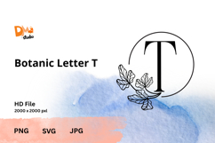 Botanic Letter - Elegant Botanical Monogram PNG | SVG | JPG Product Image 1