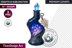 Magical Potion Bottles PNG, Fantasy Witchcraft Clipart witch Product Image 1
