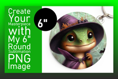 Creative Round Design for Keychains , Halloween Dino Product Image 1