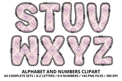 Enchanted Garden Patchwork Alphabet PNG Clipart 300 DPI Product Image 4